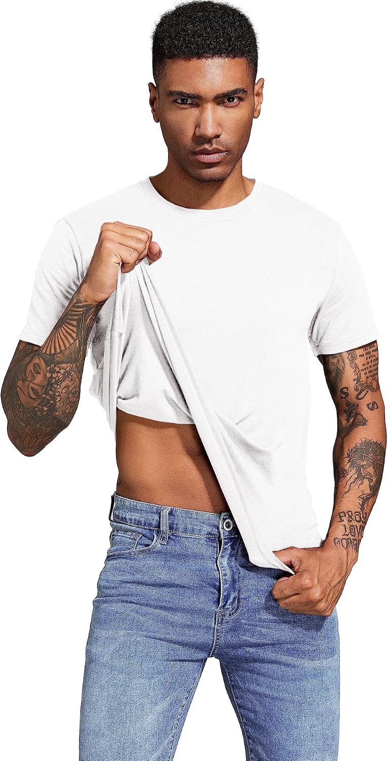 Detalle 2 de Herren T-Shirts mit 4er Set Baumwolle