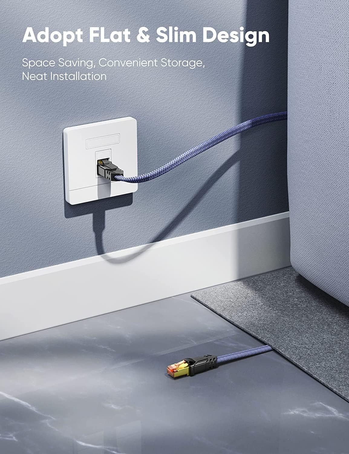Thumbnail 6 de Snowkids Cat 8 Ethernet Cable 15 ft — 40Gbps LAN