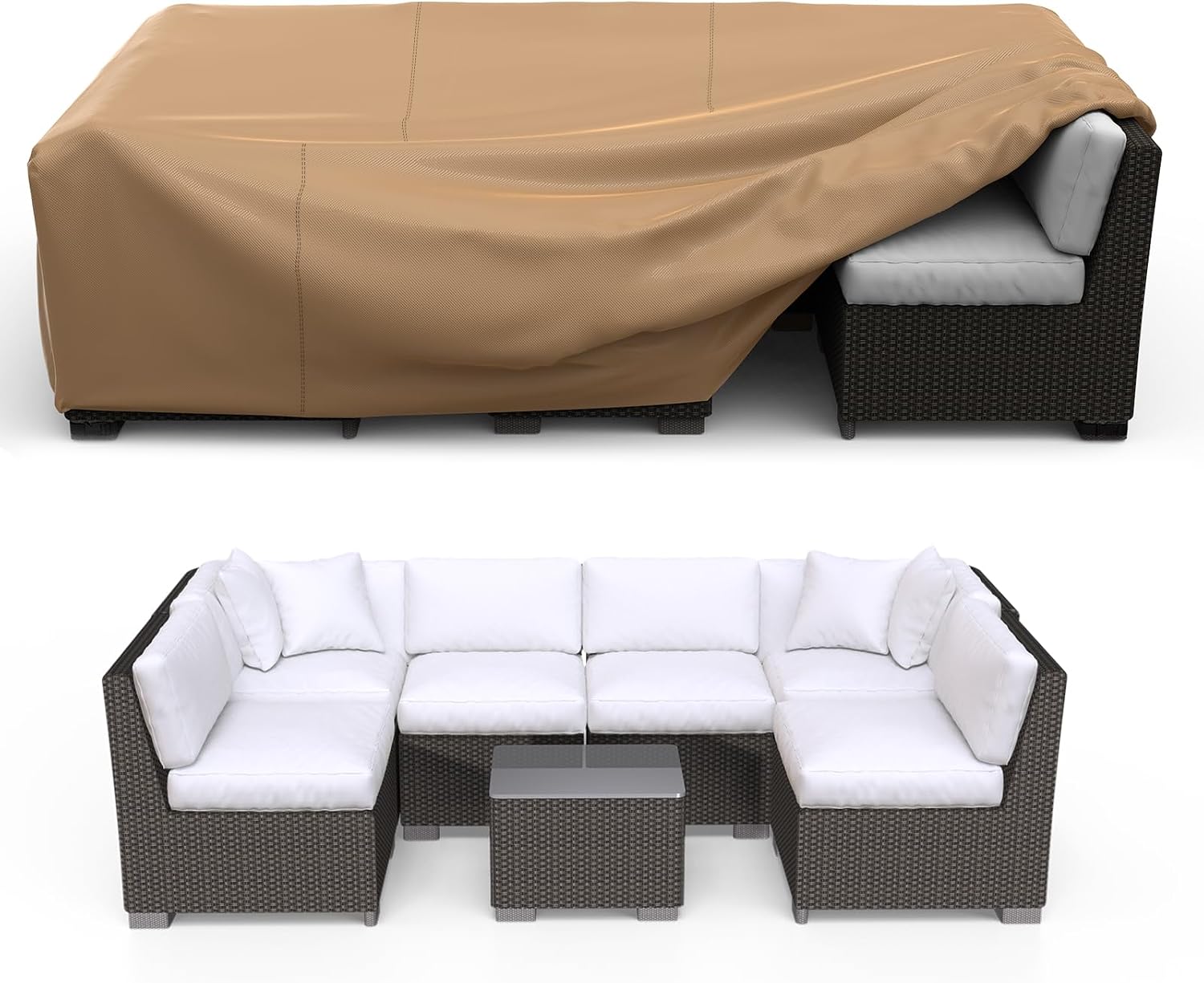 Detalle de BROSYDA Patio Furniture Cover, 124 × 71 × 29 inches