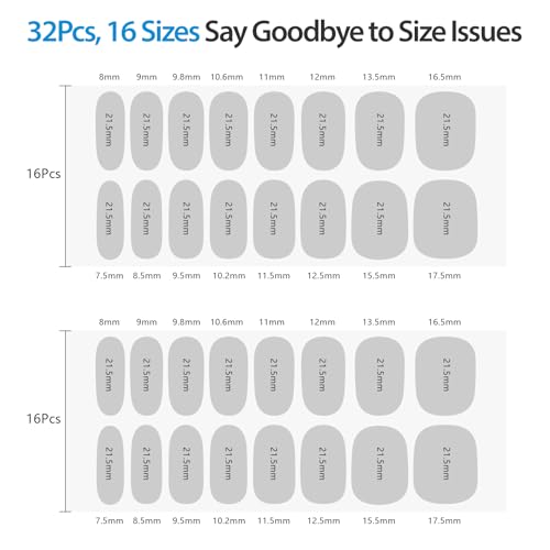 Thumbnail 8 de Makartt Gel Nail Wraps – 32pcs, 16 Sizes, Long-Lasting Gel Nail Stickers (Clear)