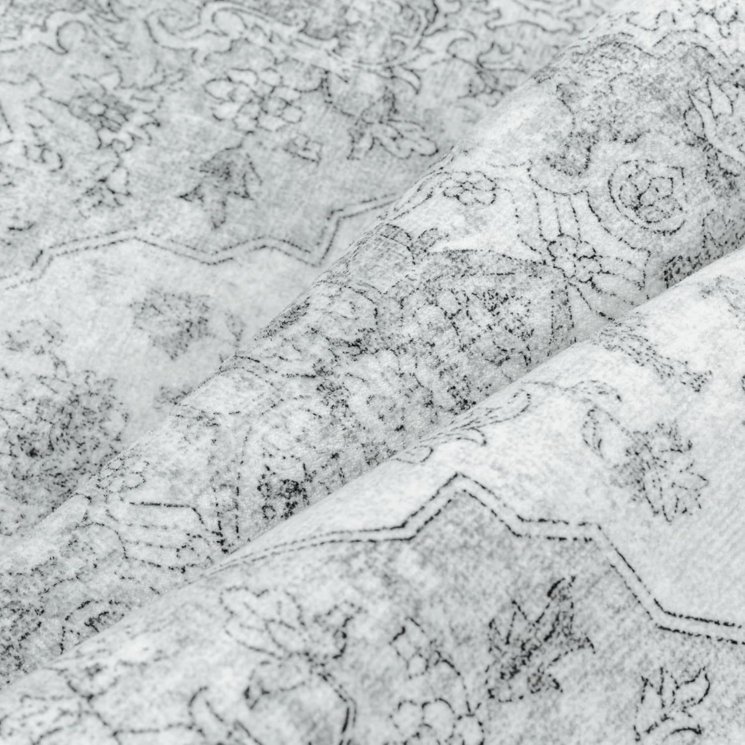 Thumbnail 6 de PureCozy Vintage Graue Fußmatte / Teppich 60x90 cm – waschbarer Kurzflor mit rutschfester TPR-Unterlage