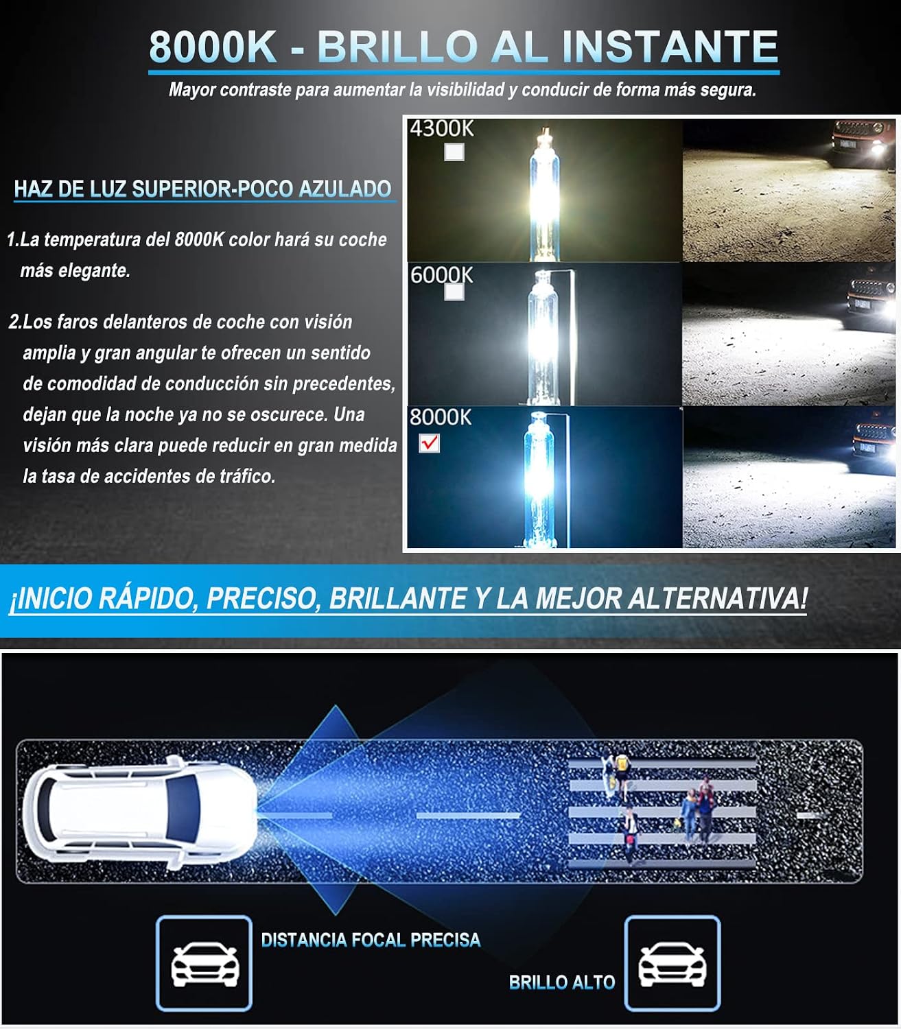 Detalle de XELORD D1S Bombilla Xenón 8000K 35W