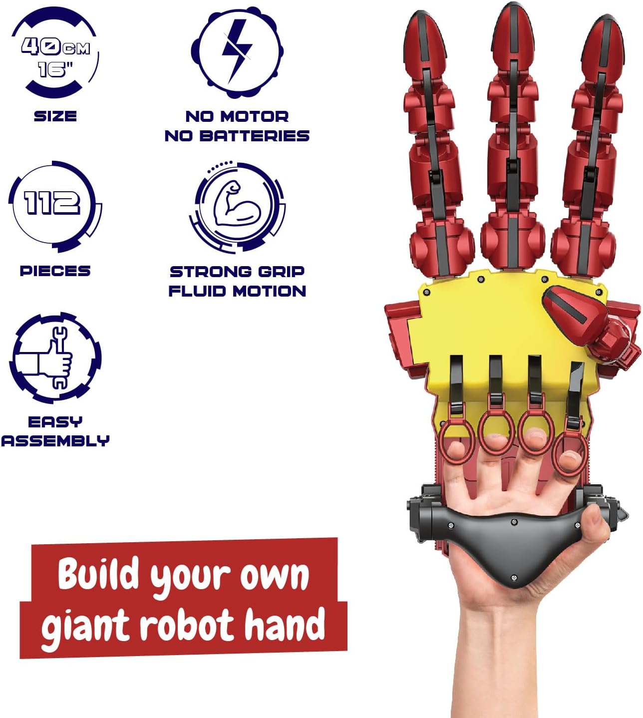 Thumbnail 1 de Science4you Hydraulic Cyborg Hand Kit – hydrauliczna ręka robota, 112 elementów, 40 cm