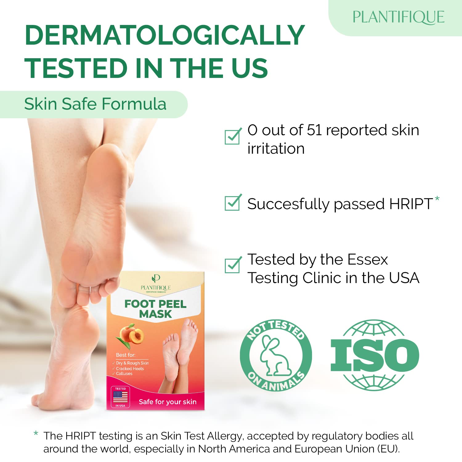 Detalle 2 de PLANTIFIQUE Foot Peeling Mask 4 Pack for Soft Feet 🦶