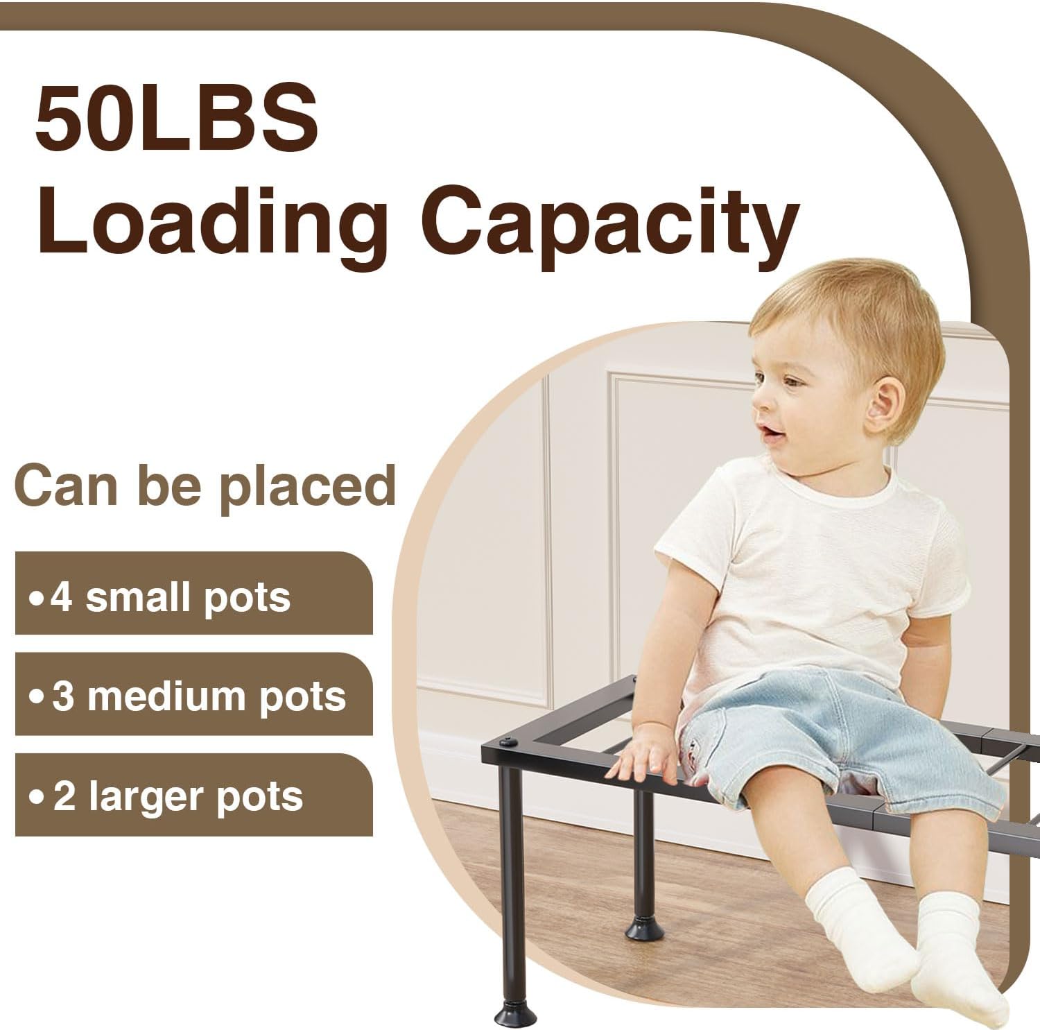 Thumbnail 2 de Josmimic 1 Tier Plant Stand 50LB