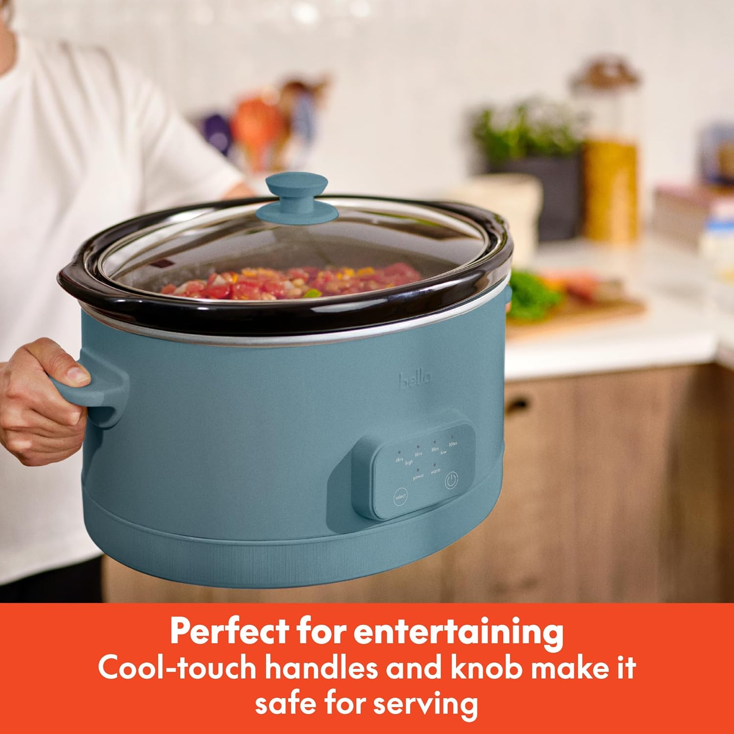Detalle 2 de Bella 6.0 Qt Programmable Slow Cooker with EverGood Ceramic Nonstick Coating