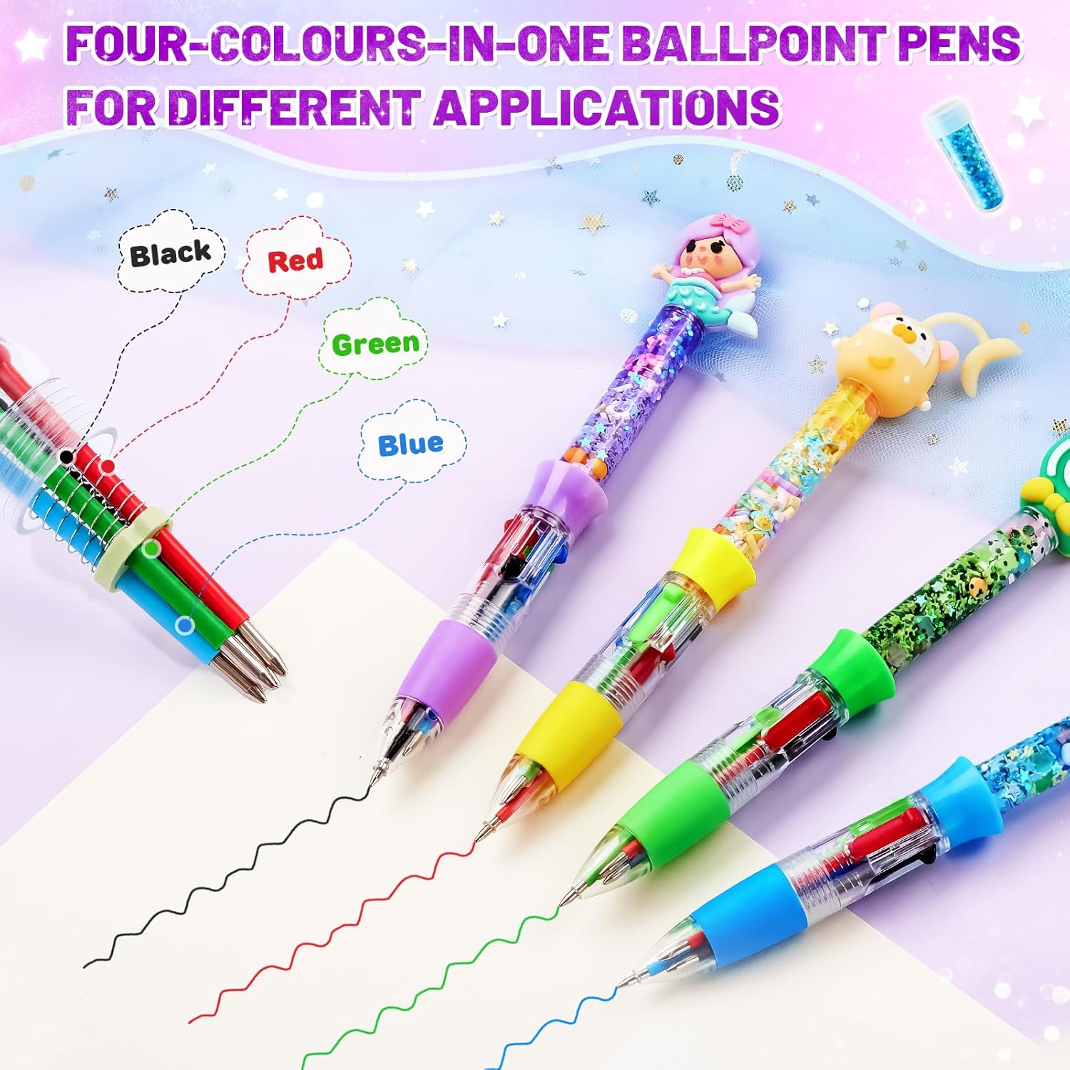 Thumbnail 4 de Bridokit Stifte Selber Machen Set Kinder (20 Stück) – DIY-Bastelset mit 4 Farben und Glitzerzubehör