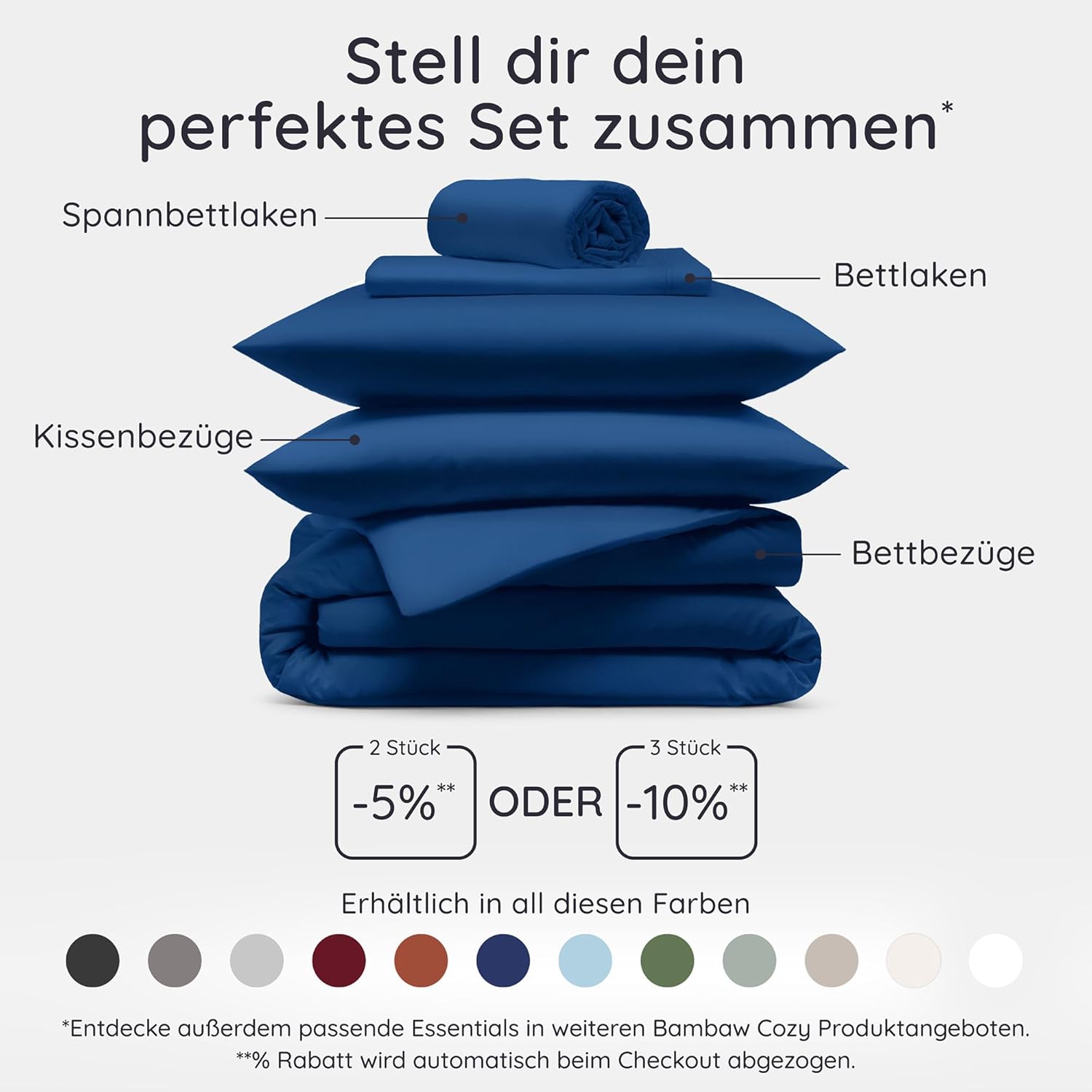 Thumbnail 6 de Bambaw Bambus-Spannbettlaken 90x200 cm, 35 cm Steghöhe, marineblau (OEKO-TEX, antibakteriell)