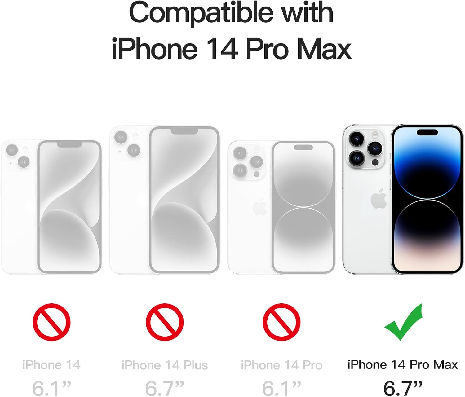 Thumbnail 1 de JETech Privacy Full Coverage Tempered Glass Screen Protector for iPhone 14 Pro Max 6.7-inch (Anti-Spy, Case-Friendly), 2-Pack