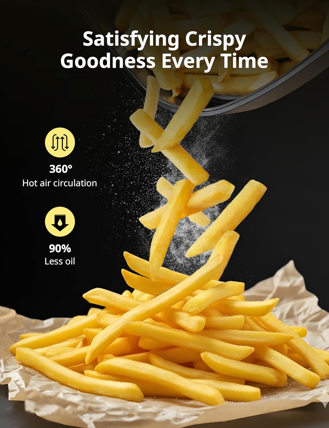 Detalle 2 de COMFEE' Small 2.1 Quart Digital Air Fryer: Compact, Fast, and Easy to Use