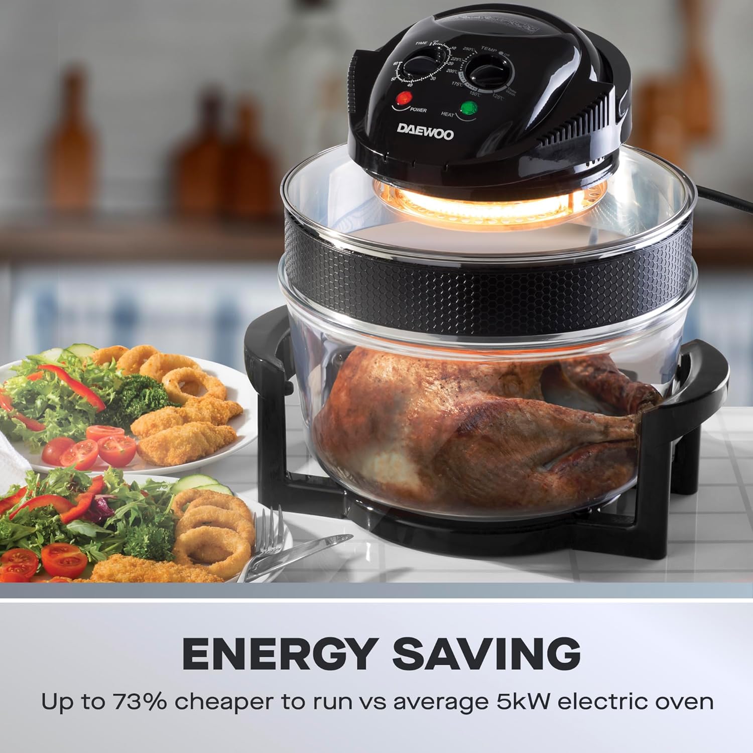 Thumbnail 2 de Daewoo 17L Halogen Air Fryer Oven with Extender Ring (2025) – Large Family Capacity