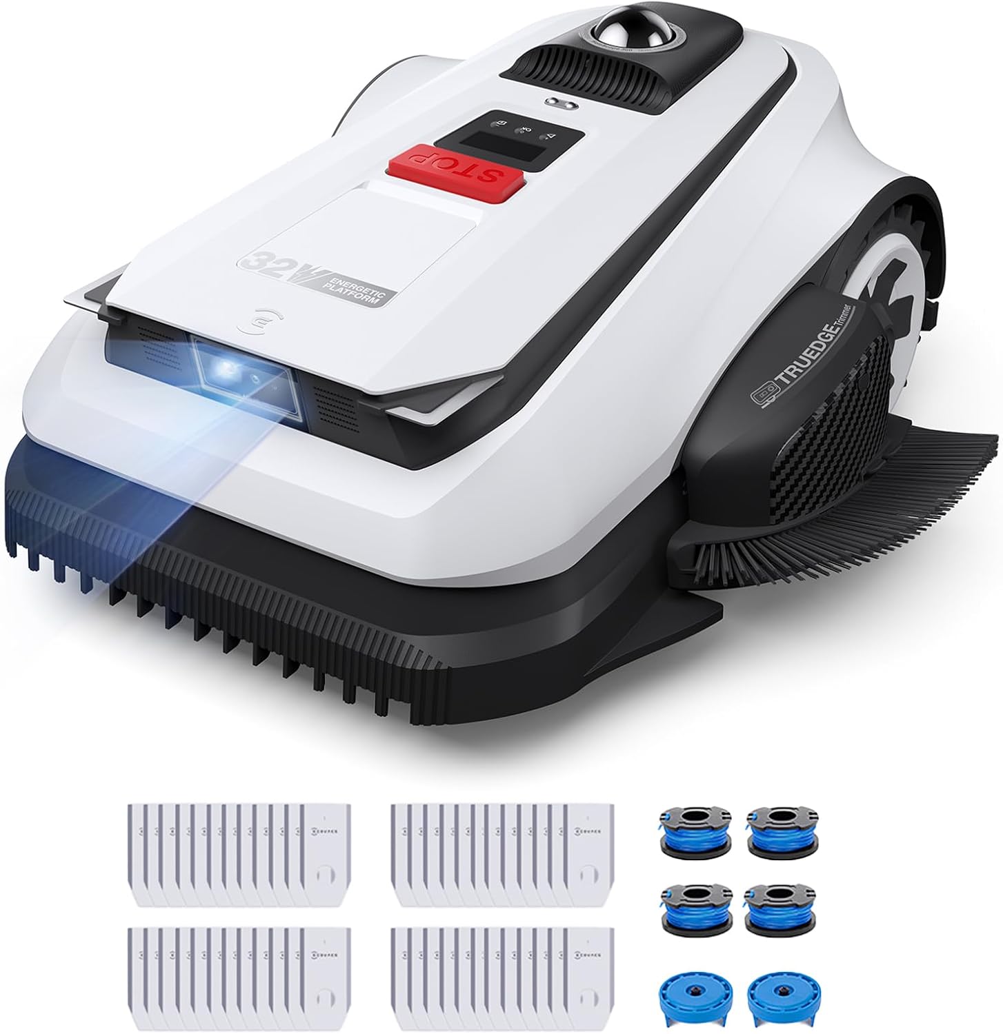 Detalle de ECOVACS Goat A1600 LiDAR Pro Care Kit – Robot tondeuse sans fil pour 1600 m² avec navigation Dual-LiDAR et IA