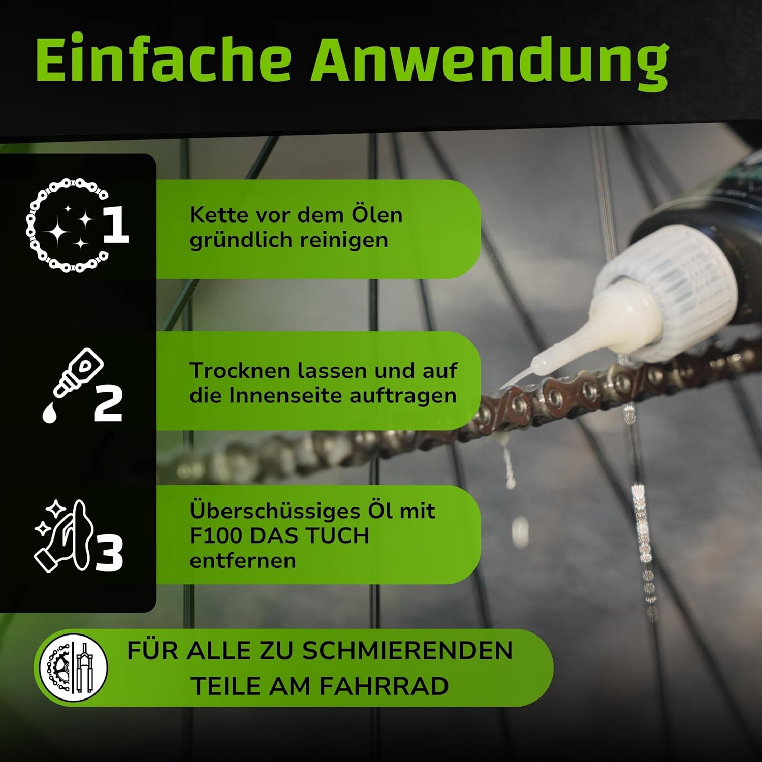 Thumbnail 3 de DR. WACK F100 Kettenöl für Fahrrad – 100 ml, lang anhaltende Schmierung