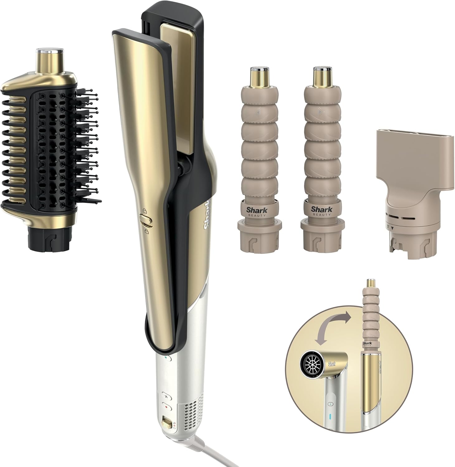 Shark Glam Multistyler: sèche-cheveux et styling premium avec 4 accessoires pour tous types de cheveux