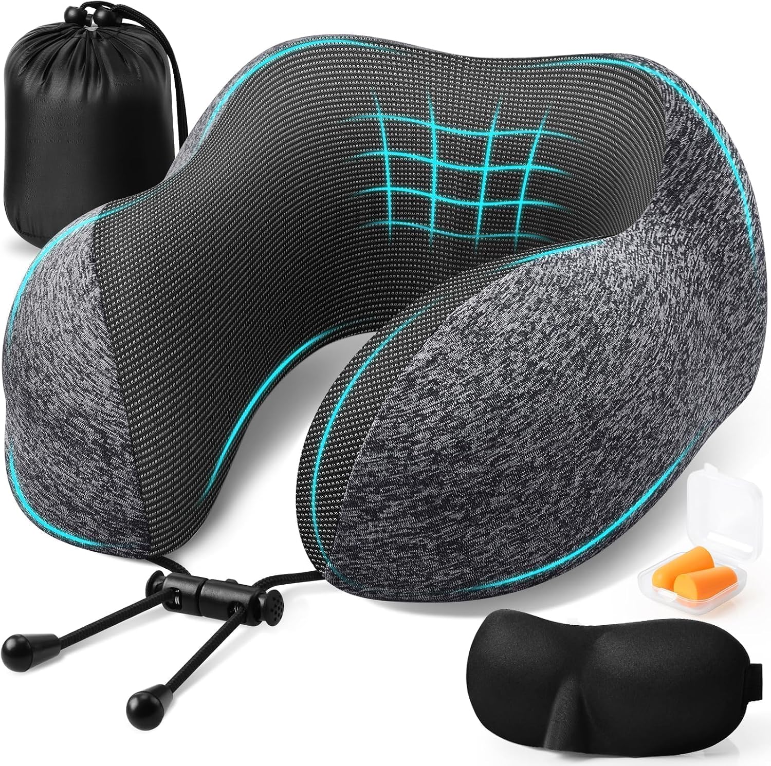Detalle de ExploreBliss Memory Foam Travel Pillow