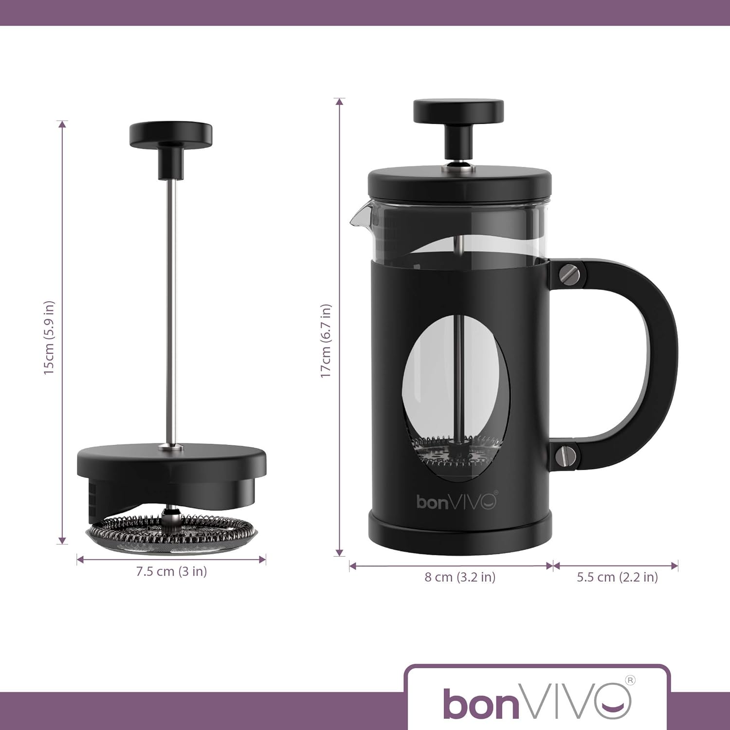 Thumbnail 2 de bonVIVO French Press 350 ml für 1–2 Tassen
