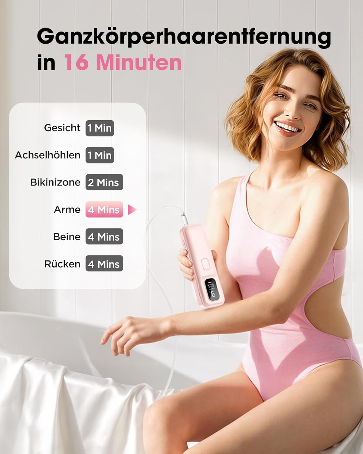 Thumbnail 4 de TIIMAGIC IPL Haarentfernung – Schmerzfreies Gerät mit 9 Stufen und 999900 Lichtimpulsen für Gesicht, Achseln, Bikini, Beine