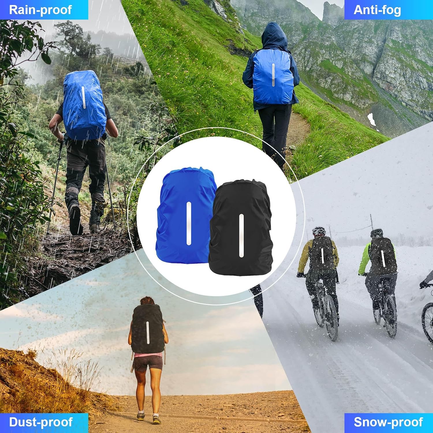 Thumbnail 6 de LAMA Waterproof Rain Cover for Backpack – Reflective rucksack cover for hiking, travel & commuting