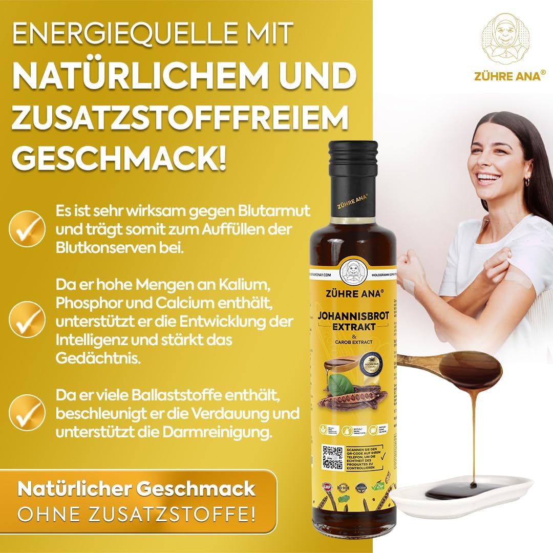 Detalle 2 de Zühre Ana Johannisbrot Extrakt 250 ml 🍯