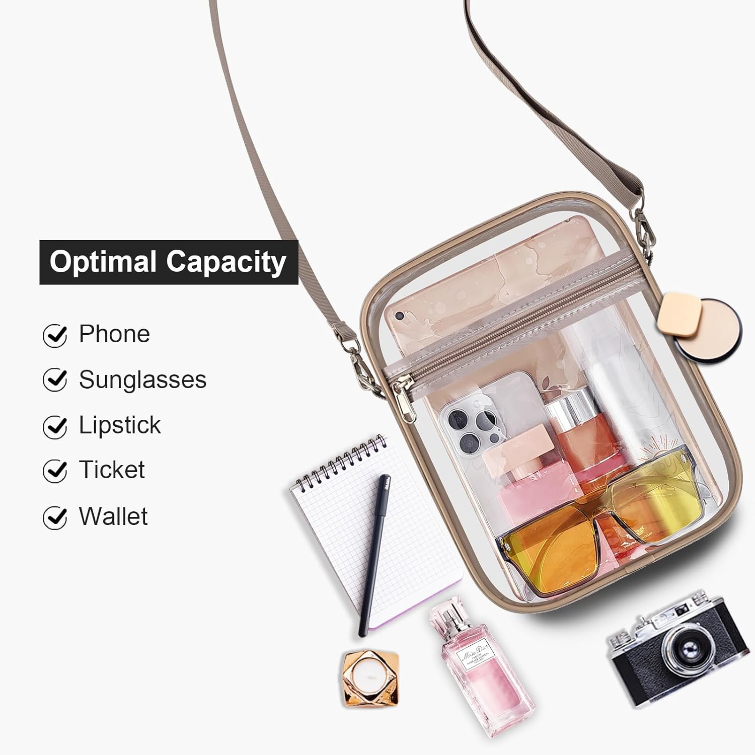 Thumbnail 4 de USPECLARE Clear Crossbody Bag 8.3 x 6.7 x 2.8 Inches