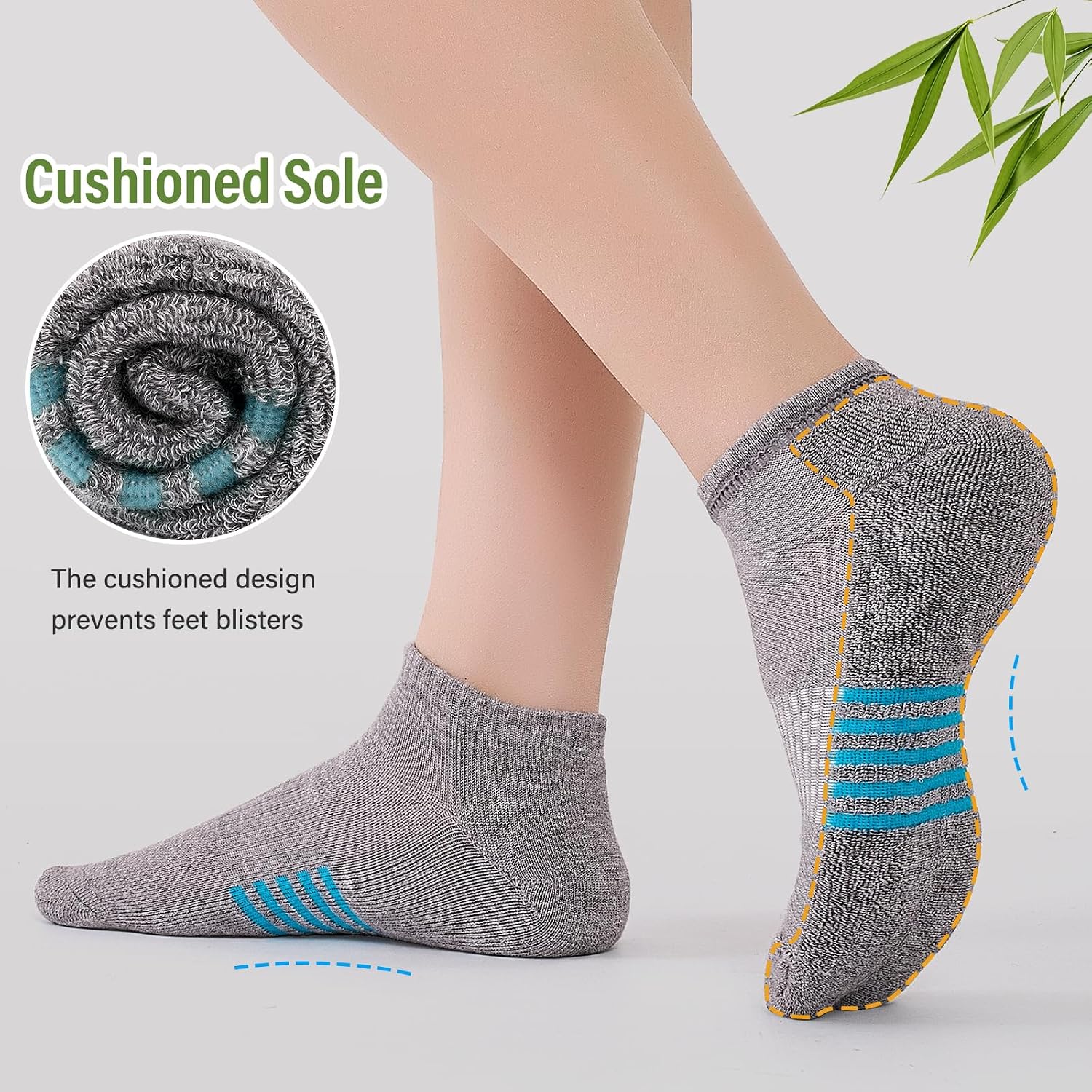 Thumbnail 3 de Bamboo trainer socks 6 pairs for women