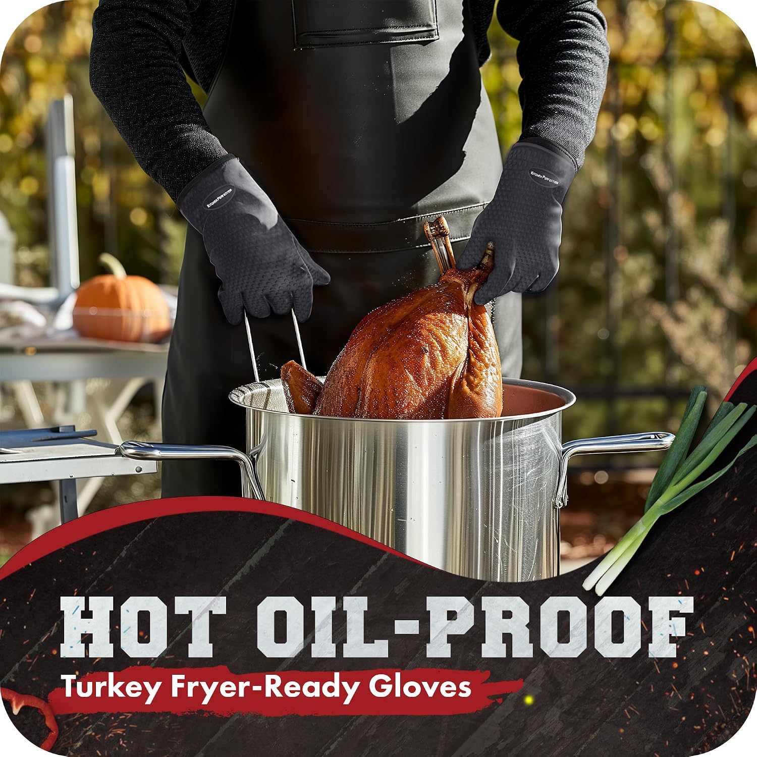 Thumbnail 4 de Kitchen Perfection Silicone BBQ Oven Gloves, Heat-Resistant to 500 Degrees