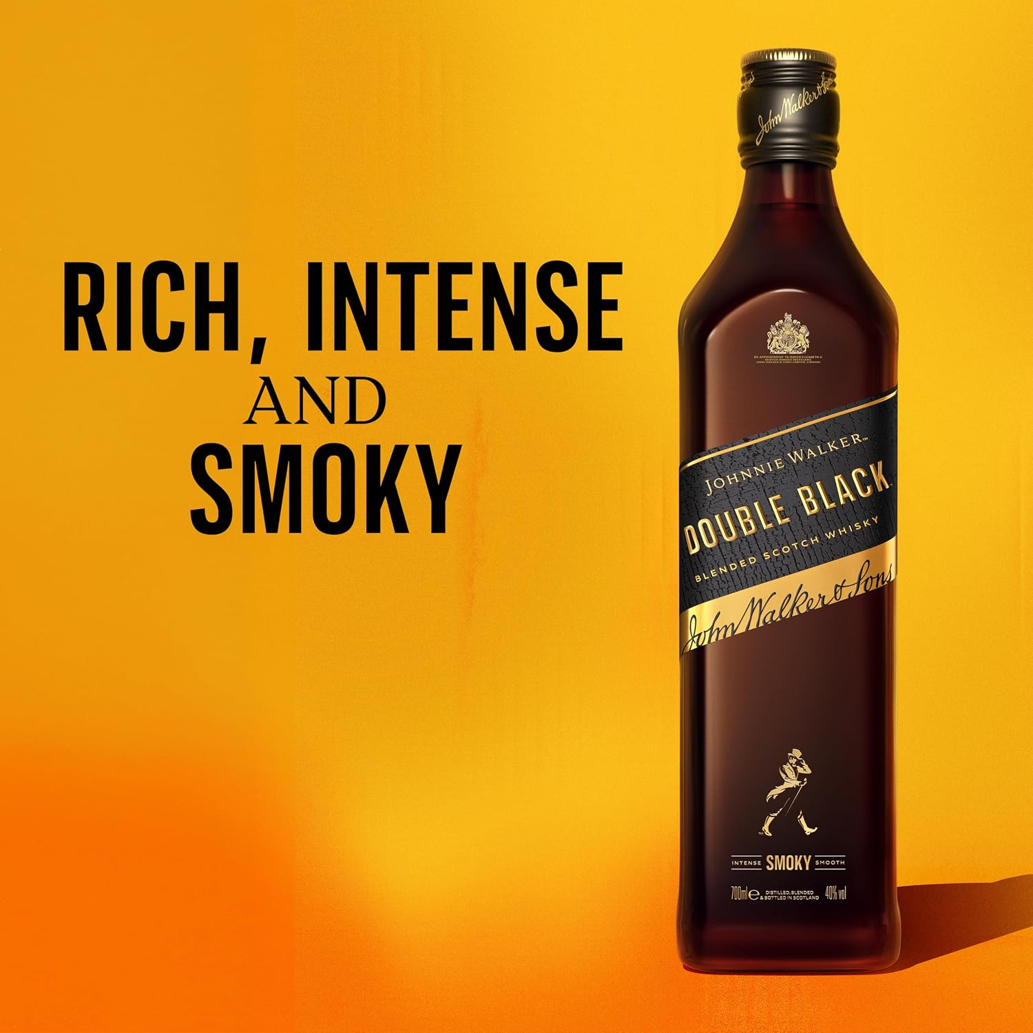 Detalle 1 de Johnnie Walker Double Black Label, Whisky Escocés 700 ml 🥃