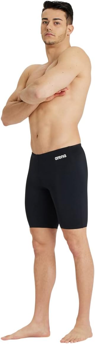 Detalle de Arena Solid Team Men's Jammer Swimsuit – MaxLife Eco, 50+ UV, High Chlorine Resistance