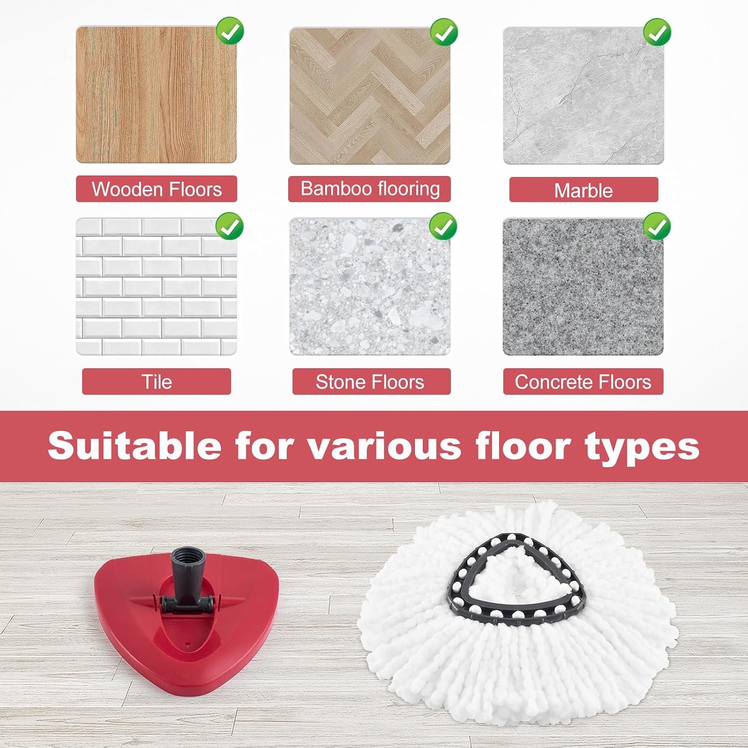 Thumbnail 6 de DLAIMI Turbo spin mop heads 4 pack