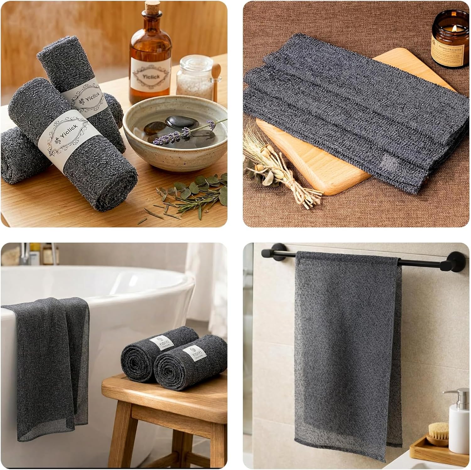 Thumbnail 1 de Yiclick Exfoliating Washcloth Towels 3 Pack