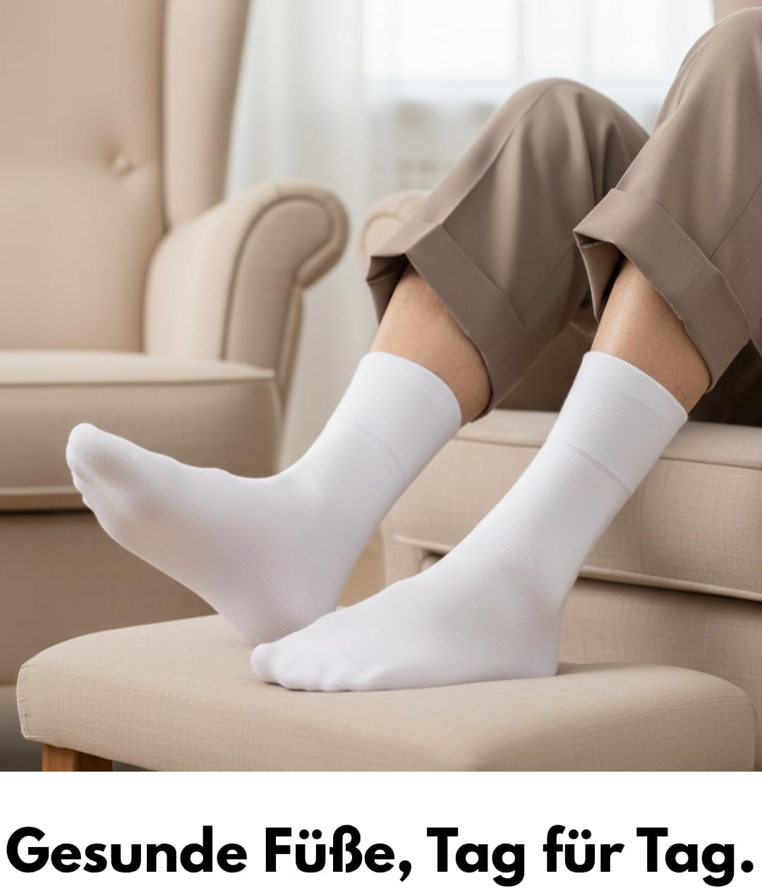 Detalle 2 de sockenkauf24 Diabetikersocken 97% Baumwolle (6 Paar)