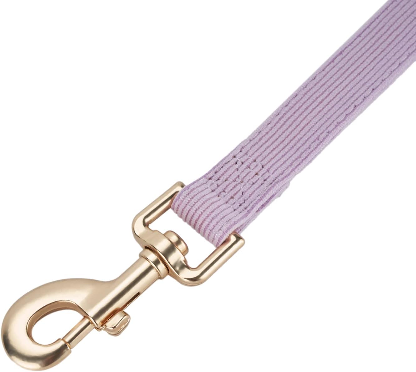 Thumbnail 5 de YUDOTE Soft Corduroy Dog Lead (Medium) Lilac – 2x150cm flat lead with rose gold swivel clip