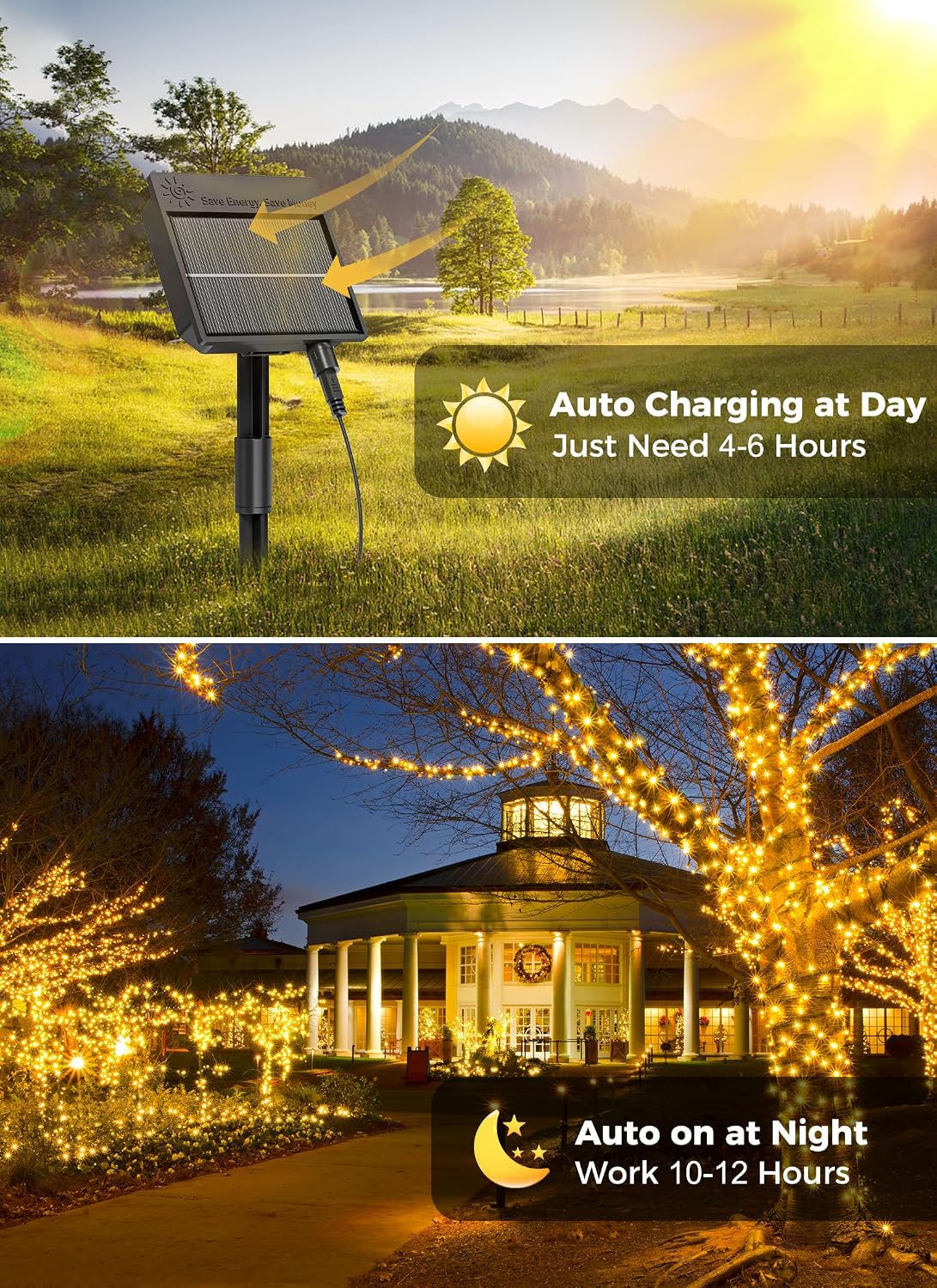 Detalle 2 de Minetom Solar String Lights 40 ft