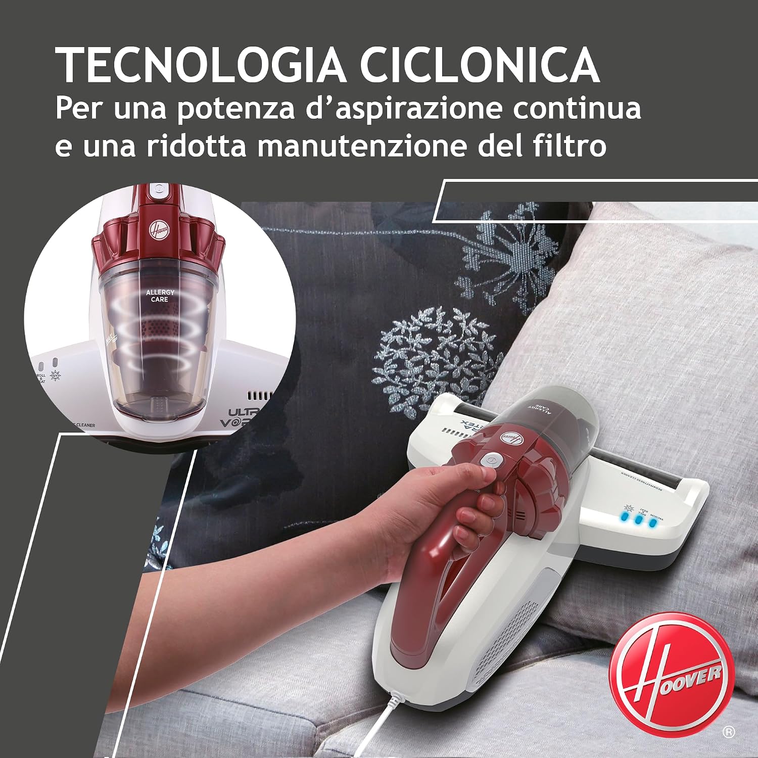 Thumbnail 6 de Hoover Ultra Vortex MBC500UV 500W Battimaterasso