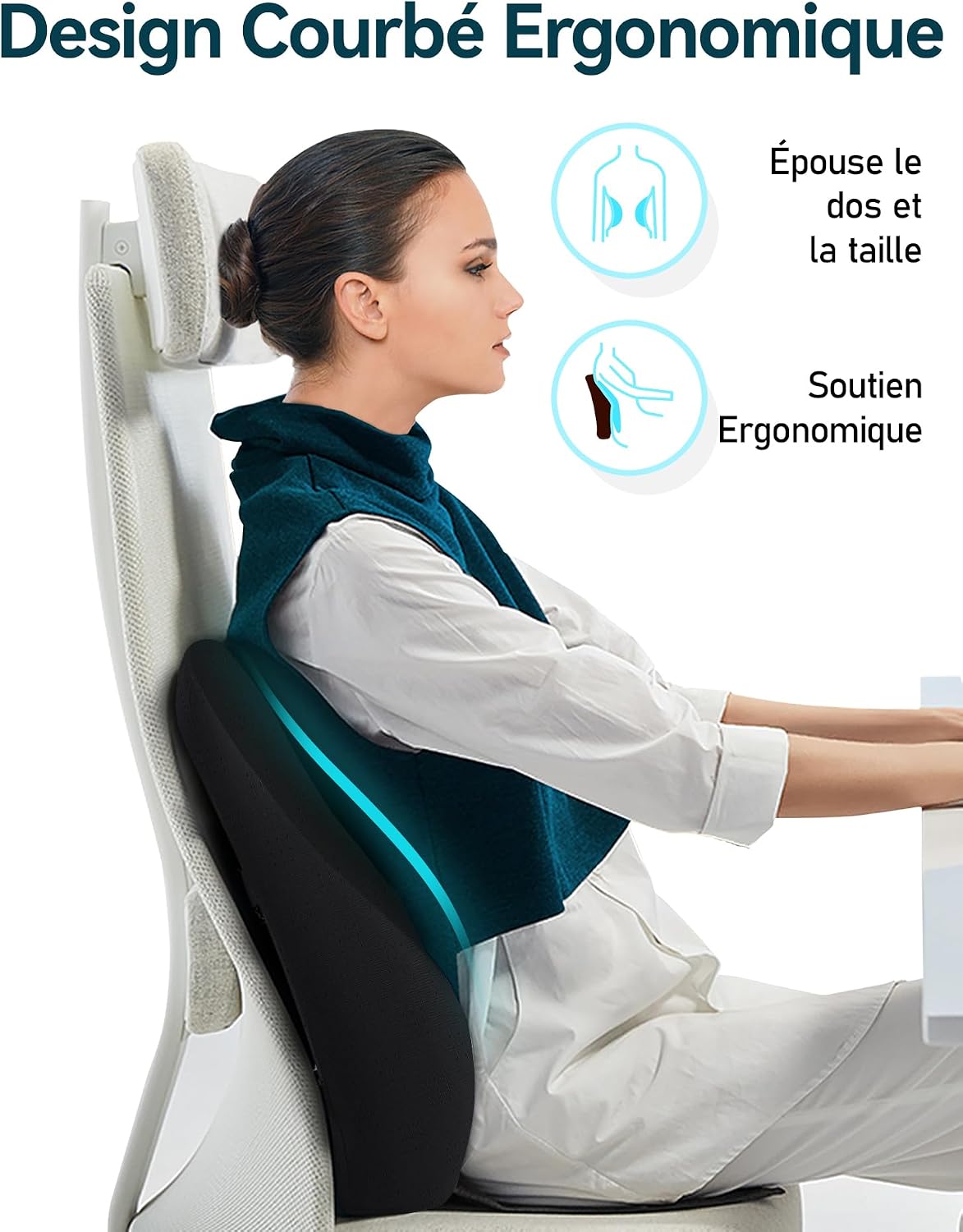 Detalle 2 de Travel Ease Coussin de Soutien Lombaire 43x40x11 cm