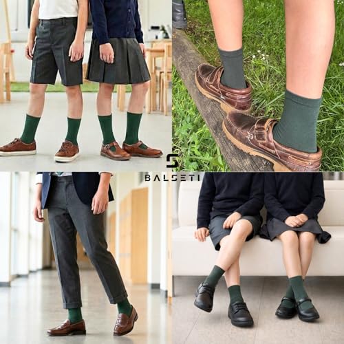 Detalle 2 de Balseti Calcetines Lisos Bajos (pack 6) – 85% algodón, unisex talla M–2XL, Verde Oscuro