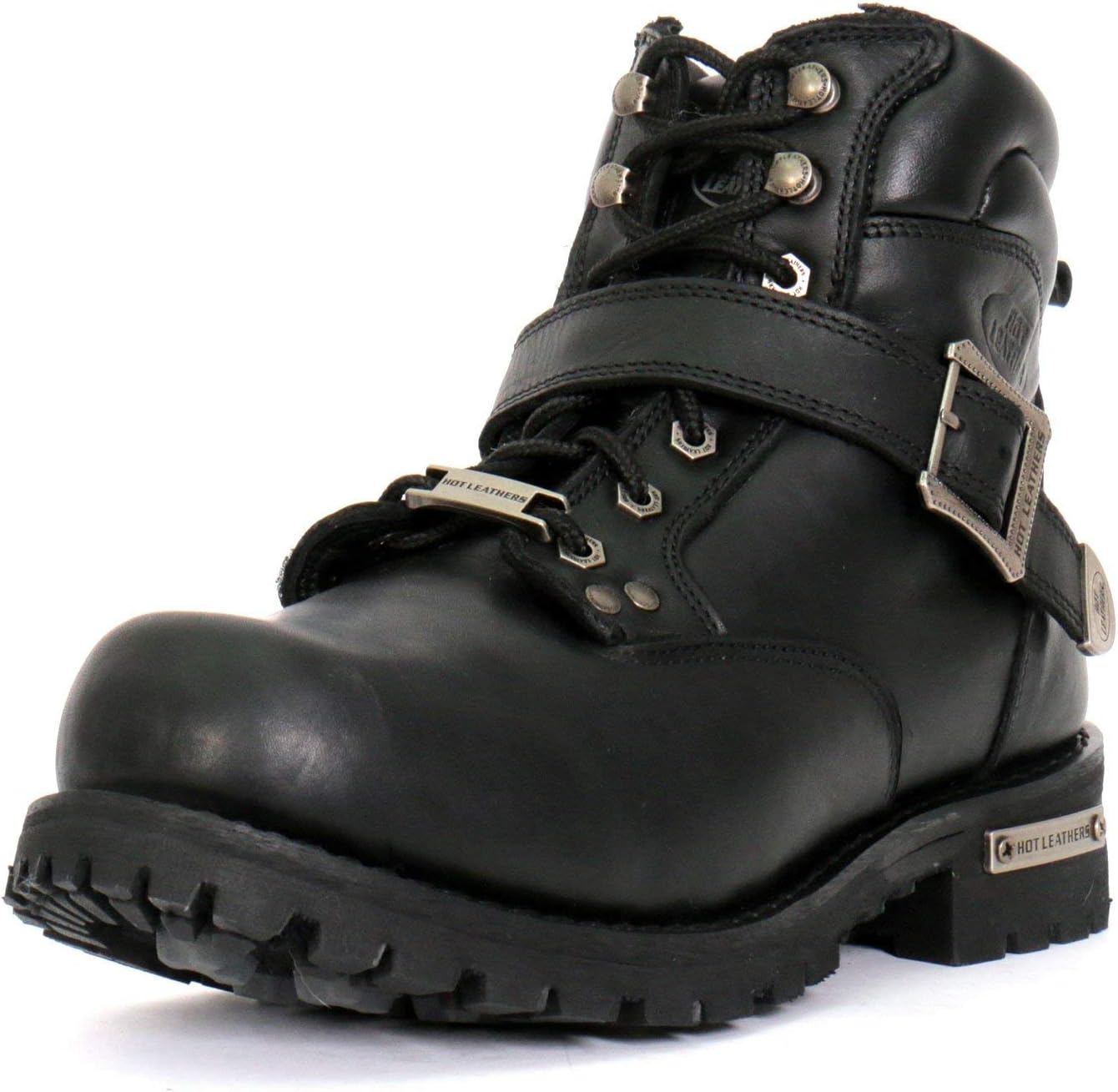 Detalle de Hot Leathers BTM1007 6-Inch Logger Motorcycle Boots with Adjustable Buckle
