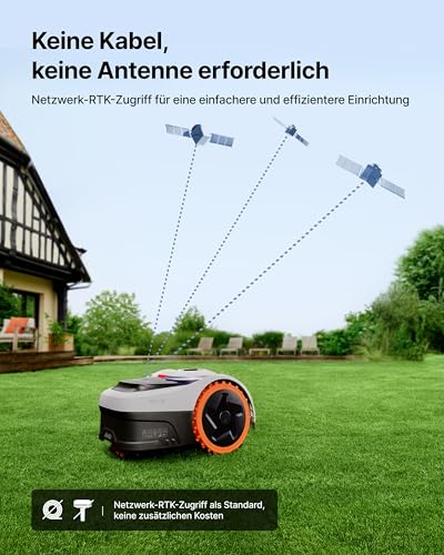 Detalle de NAVIMOW i205 AWD Mähroboter mit Garage S – Für 500 m², RTK+Vision