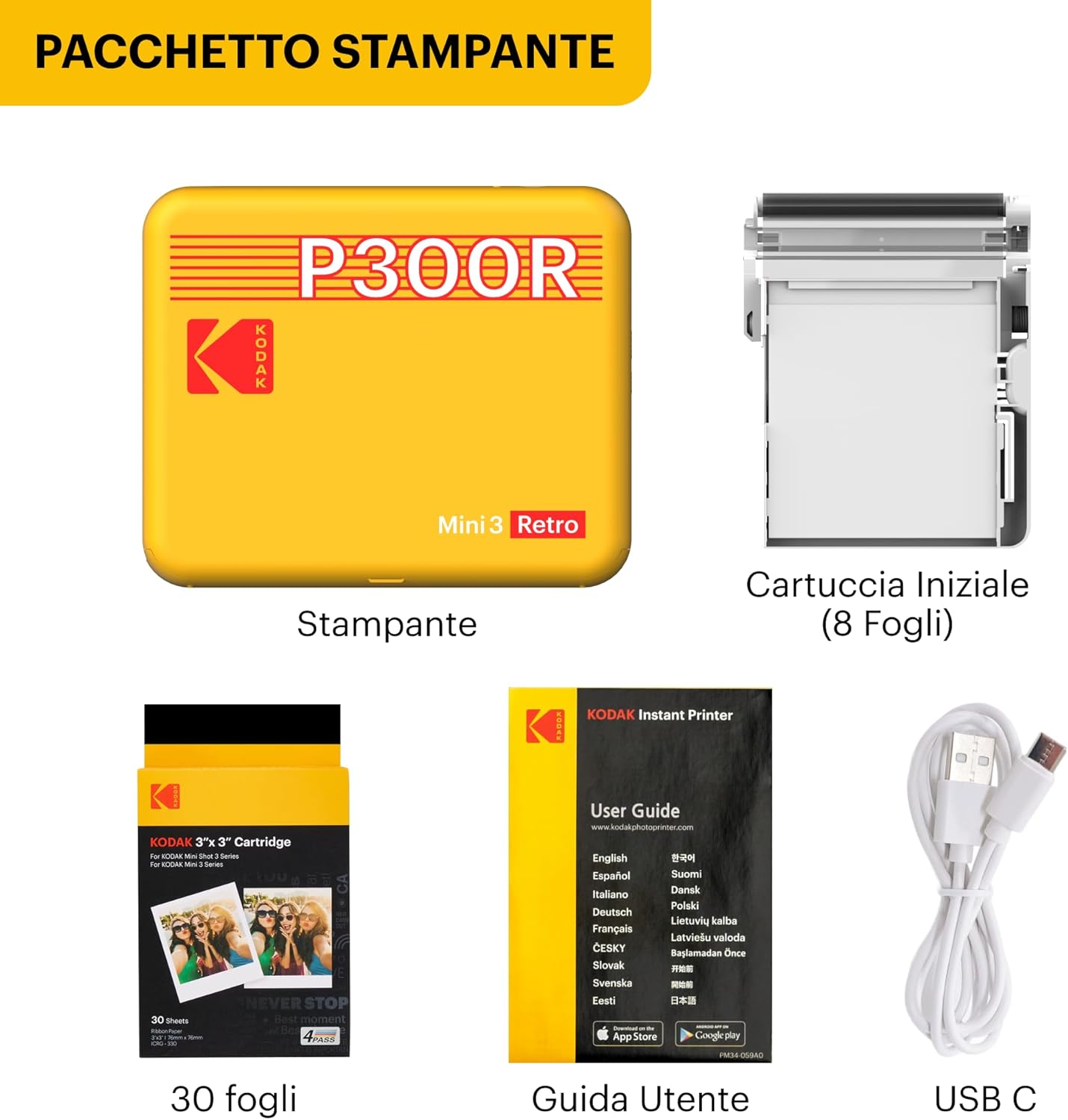 Thumbnail 6 de KODAK Mini 3 Retro (Bianco) stampante fotografica portatile per smartphone Bluetooth