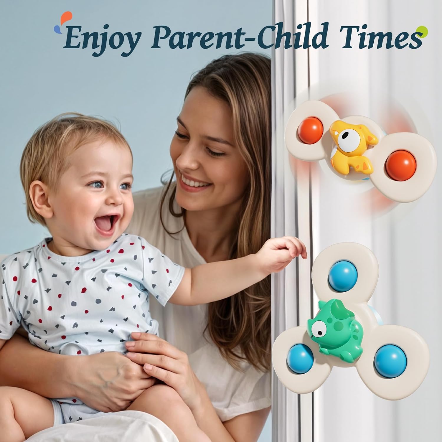 Detalle de CalfQueen Suction Cup Spinner Toy for Ages 1–3