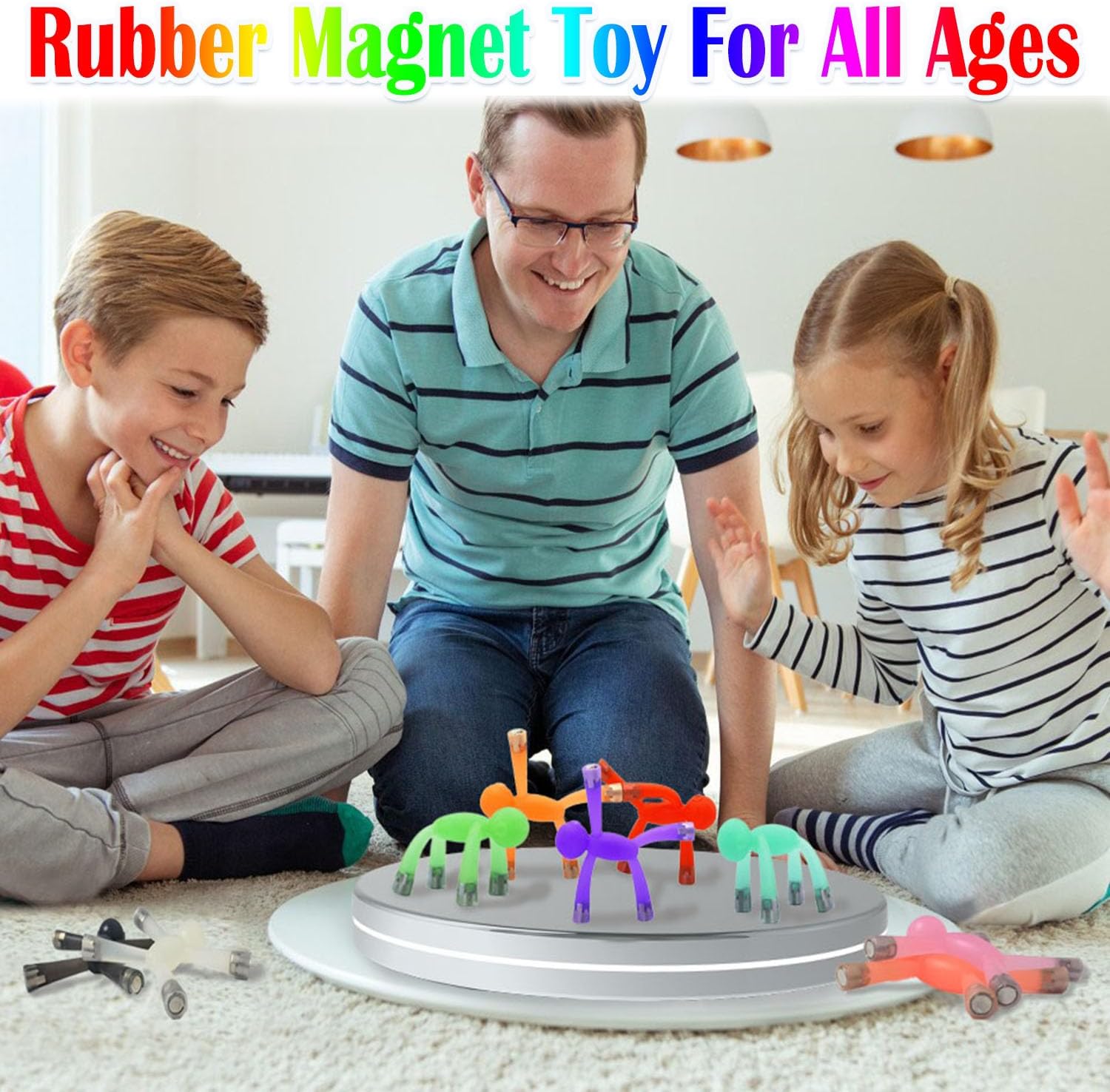 Detalle de JRD&BS WINL Mini magnetische Figuren – 10 Gummi-Magnet-Spielzeugmännchen für Kinder (transparent)