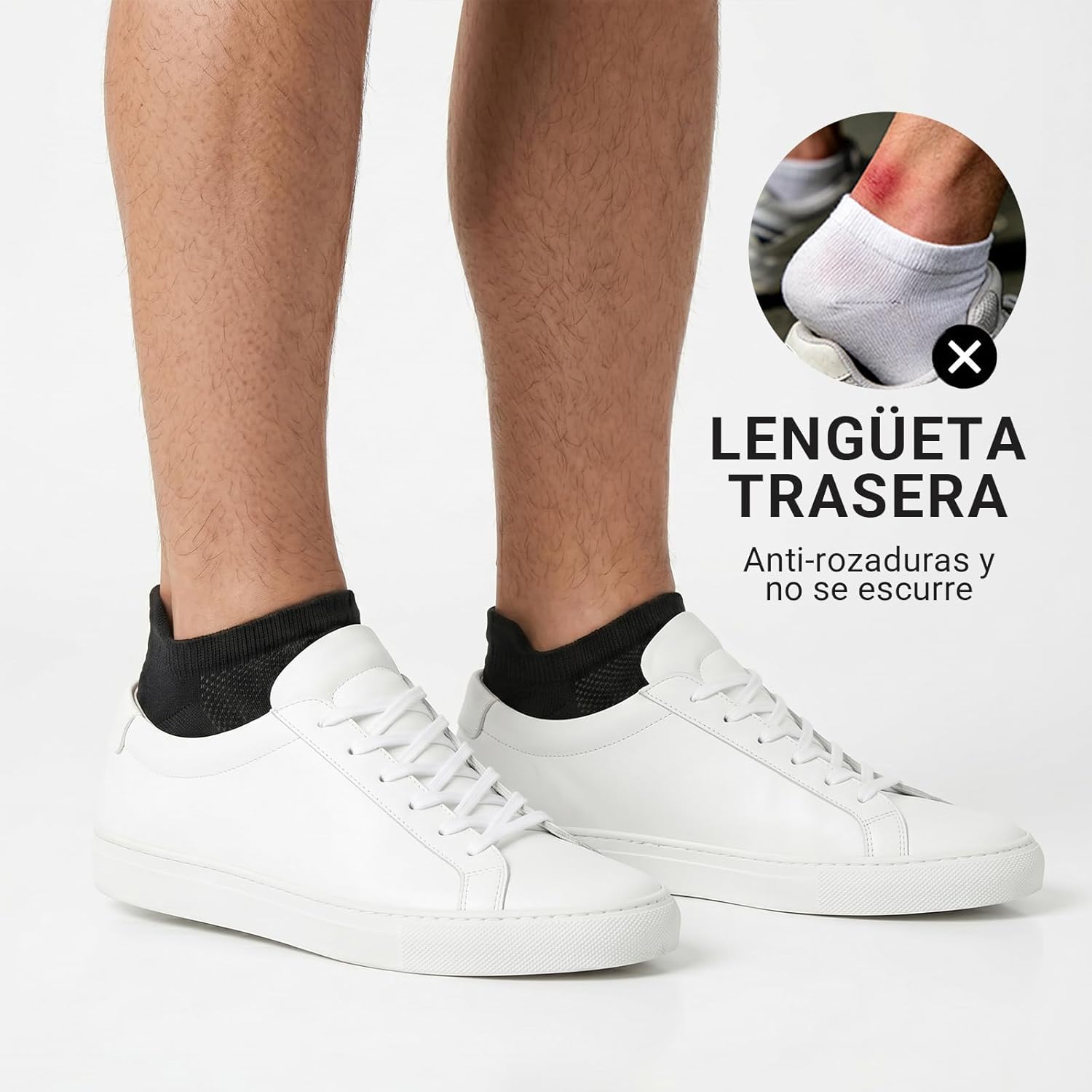 Detalle 2 de Wamicu Calcetines Tobilleros Hombre 5 pares