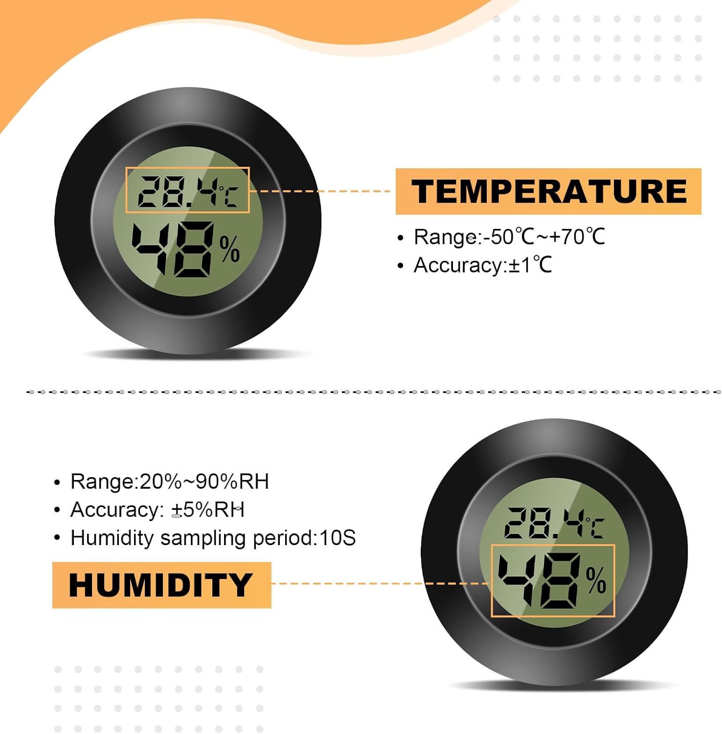 Thumbnail 2 de Lot de 3 hygromètres thermomètres numériques