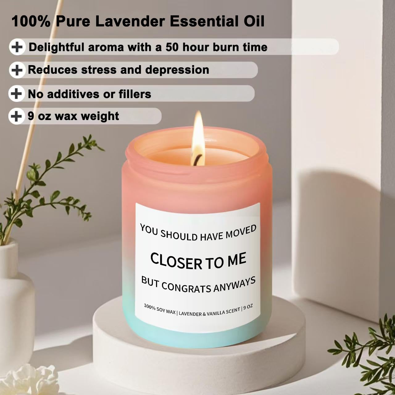 Thumbnail 2 de iTbxzzy New Home Gifts 9oz Lavender Scented Candle – housewarming & birthday gift idea