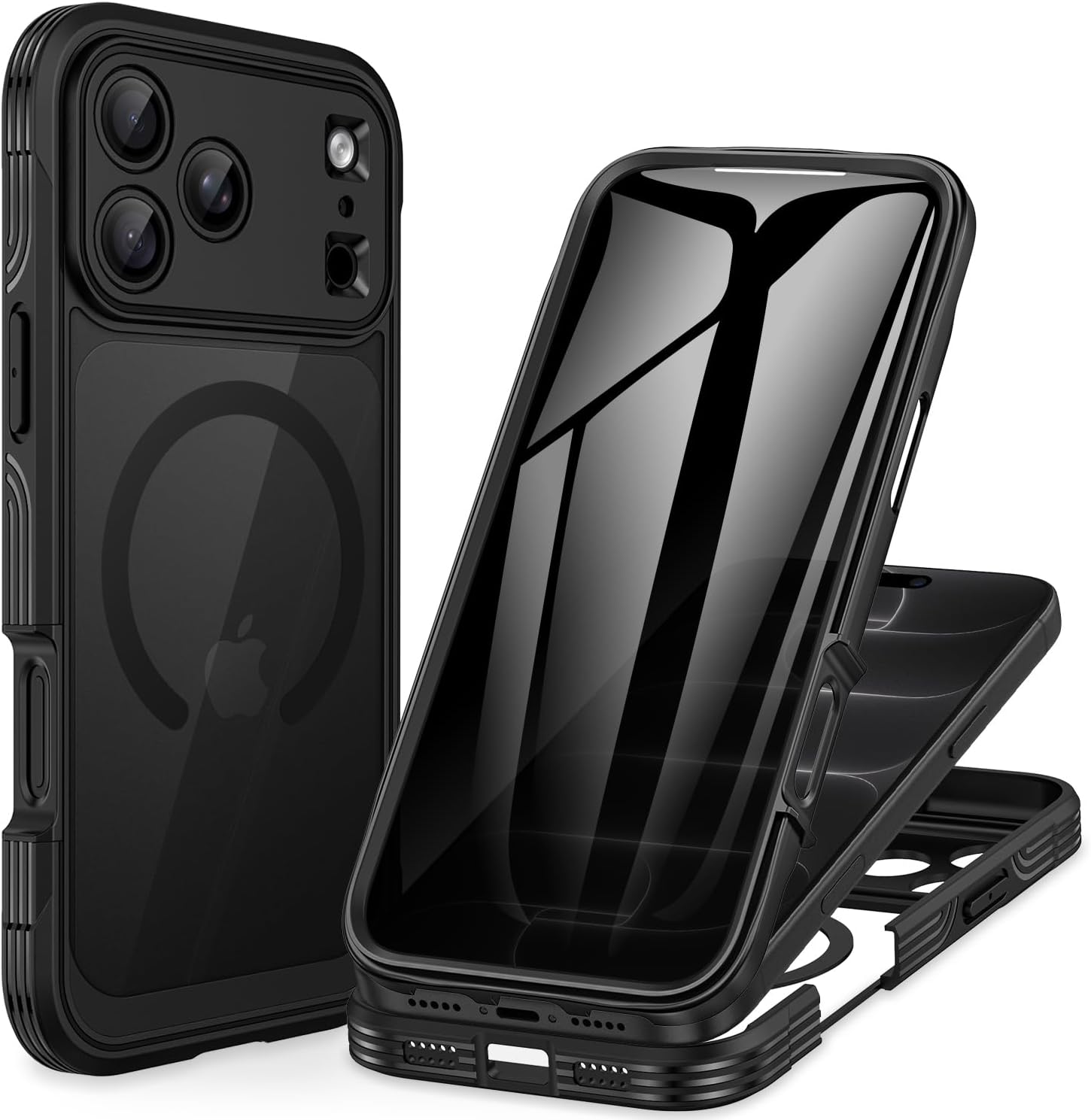 Detalle de CENHUFO 18promax-black Privacy Case for iPhone 17/18 Pro Max with MagSafe