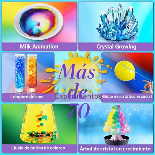 Detalle 2 de UNGLINGA 70+ Kits de experimentos para niños y niñas, Caja de científicos