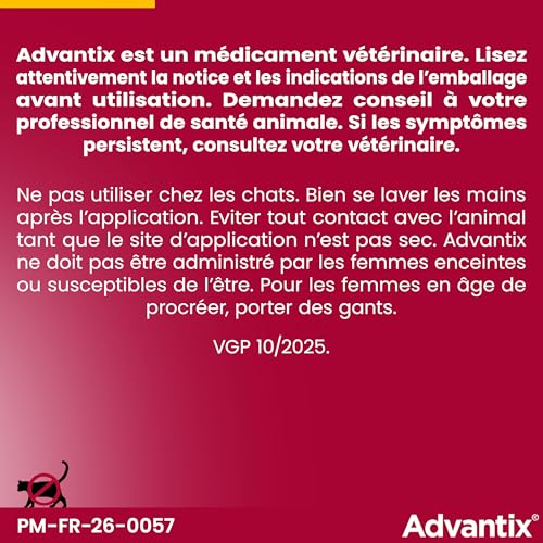 Thumbnail 7 de Advantix Petit Chien 4–10 kg, 4 pipettes de 1,0 ml – Protection antiparasitaire externe sur 4 semaines