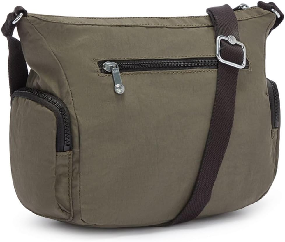 Detalle de Kipling GABBIE S Borsa a tracolla piccola – Green Moss: compatta, idrorepellente e pratica