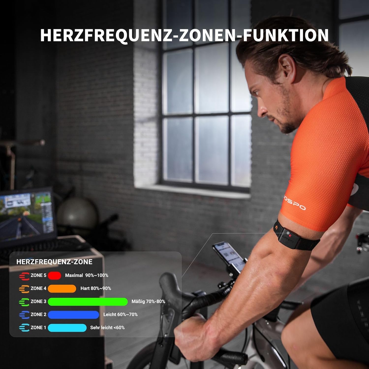 Thumbnail 1 de COOSPO HW9 Herzfrequenzmesser Armband – IP67, Bluetooth 5.0/ANT+, HRV & 35h Akku