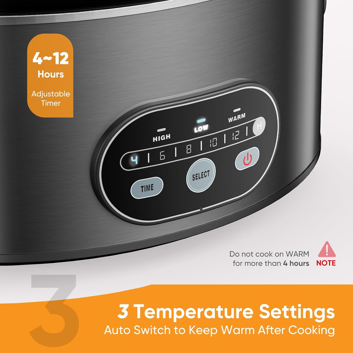 Detalle de NEWBULIG Slow Cooker 8-Quart